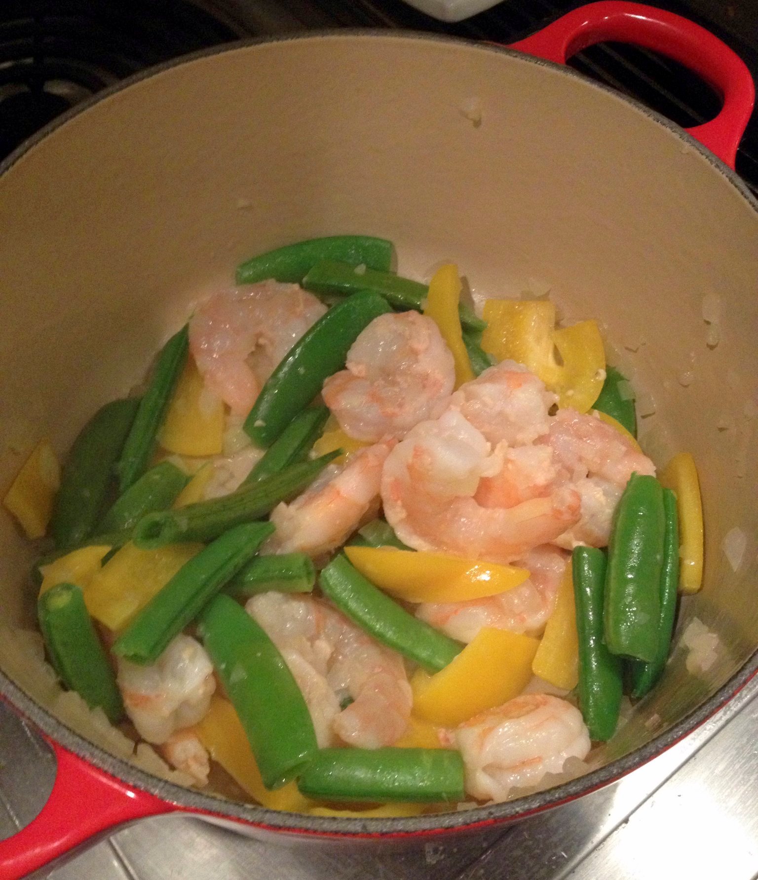 » green curry shrimp